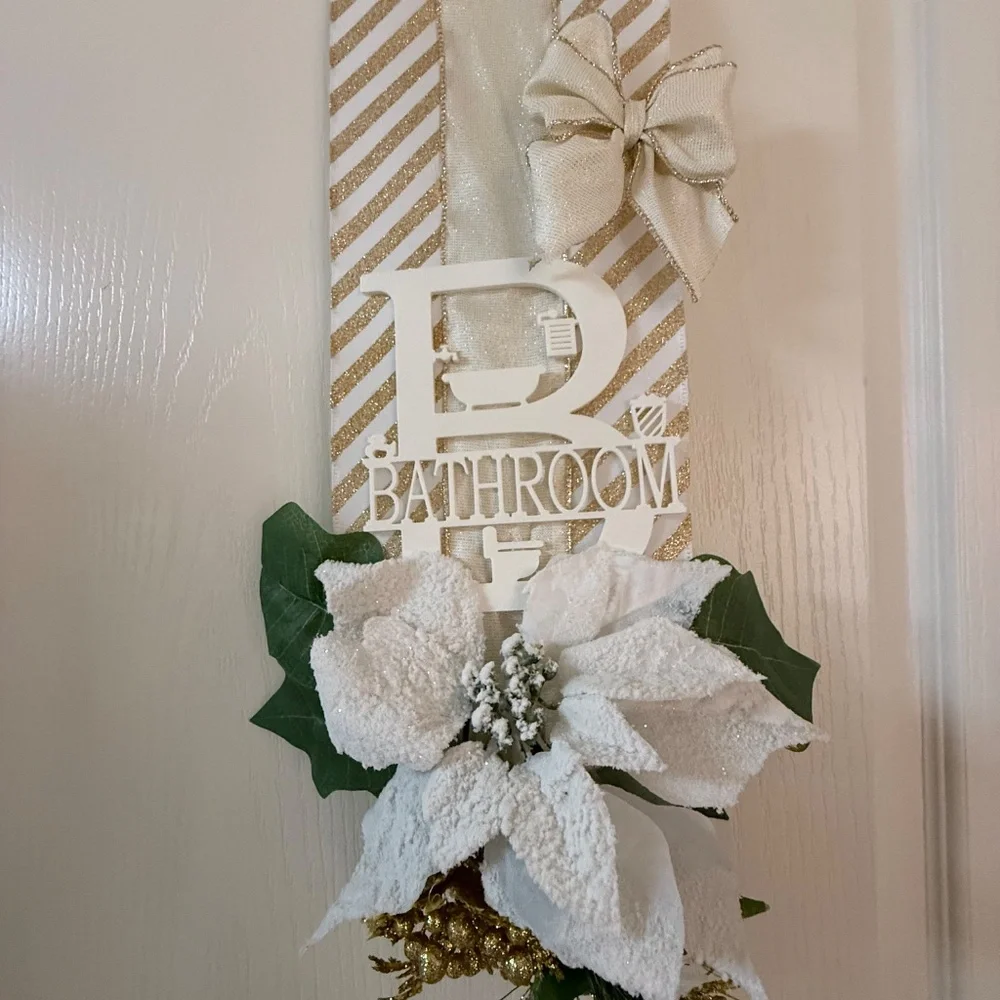 Im Featured! Holiday Bathroom Over The Door Double Christmas Swag wreath